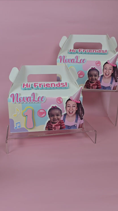 Ms Rachel Gable boxes, Ms Rachel party favors