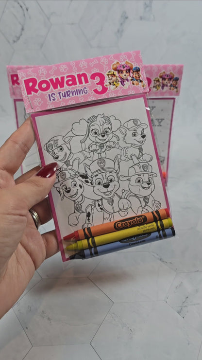 Paw Patrol Coloring books, Paw Patrol party favors, Paw Patrol birthday