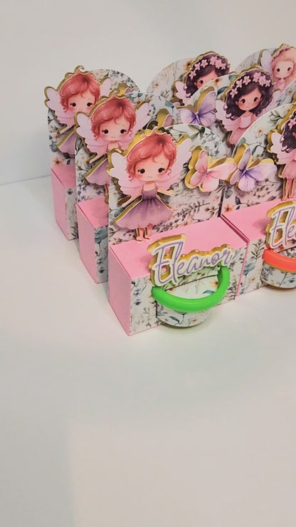 Fairy first birthday Mini play doh Box Fairy Garden Party favors play doh fairy Fairy garden theme party Fairy birthday theme