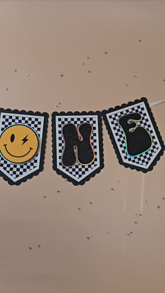 One Happy Dude high chair banner, One cool dude banner, One happy dude banner