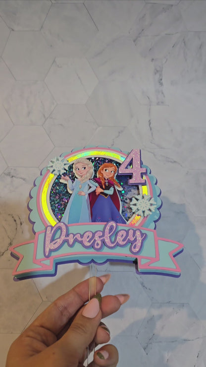 Ice Princess Cake topper, Ice Princess Cake topper, Ice princess birthday