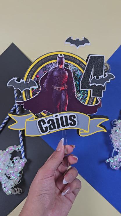 Batman Cake topper, Super hero theme party, Batman party