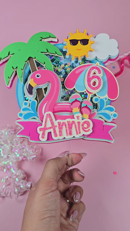 Pool Party cake topper, Summer theme party, Beach party cake topper, Splash cake topper, Pool party birthday theme
