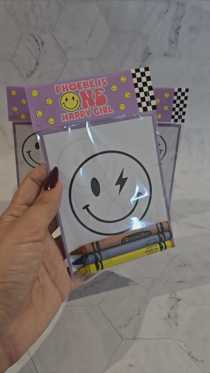One happy Girl coloring books, daisy coloring pages, one happy girl birthday, first birthday