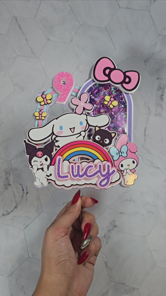 Cinnamoroll Cake topper, Cinnamoroll and friends topper,Cinnamoroll party theme, Sanrio birthday
