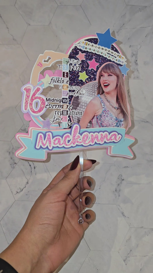 Taylor Swift Cake topper, Taylor Swift theme party, Taylor Swift party theme