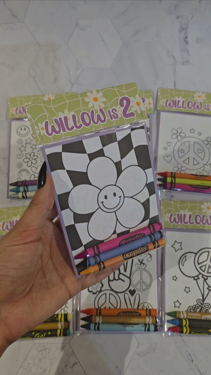 Two groovy coloring books, groovy coloring books, happy faces coloring books