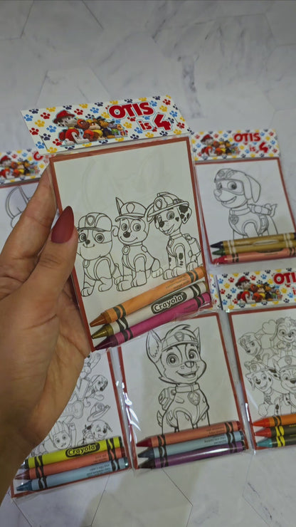 Red Paw Patrol Coloring books, Paw Patrol party favors, Paw Patrol birthday