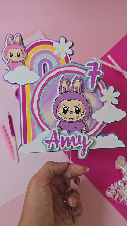 Labubu Cake topper, labubu theme party, Labubu party