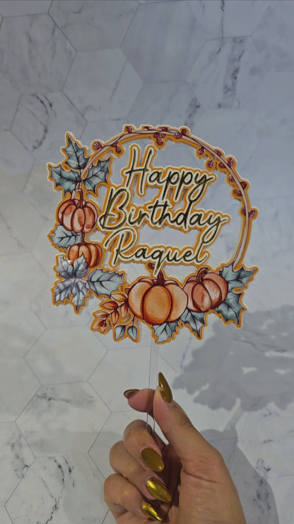 Fall Cake topper, Autumn theme party, autumn party theme