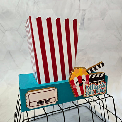 Movie Night Box popcorn candies party favors cinema movie party theme movie night box for birthday theme