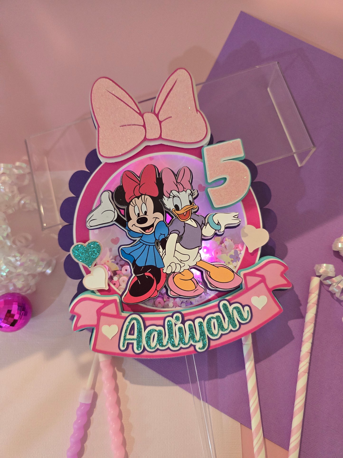 Minnie and Daisy Cake topper, Minnie Cake topper, Daisy cake topper, Minnie and Daisy birthday