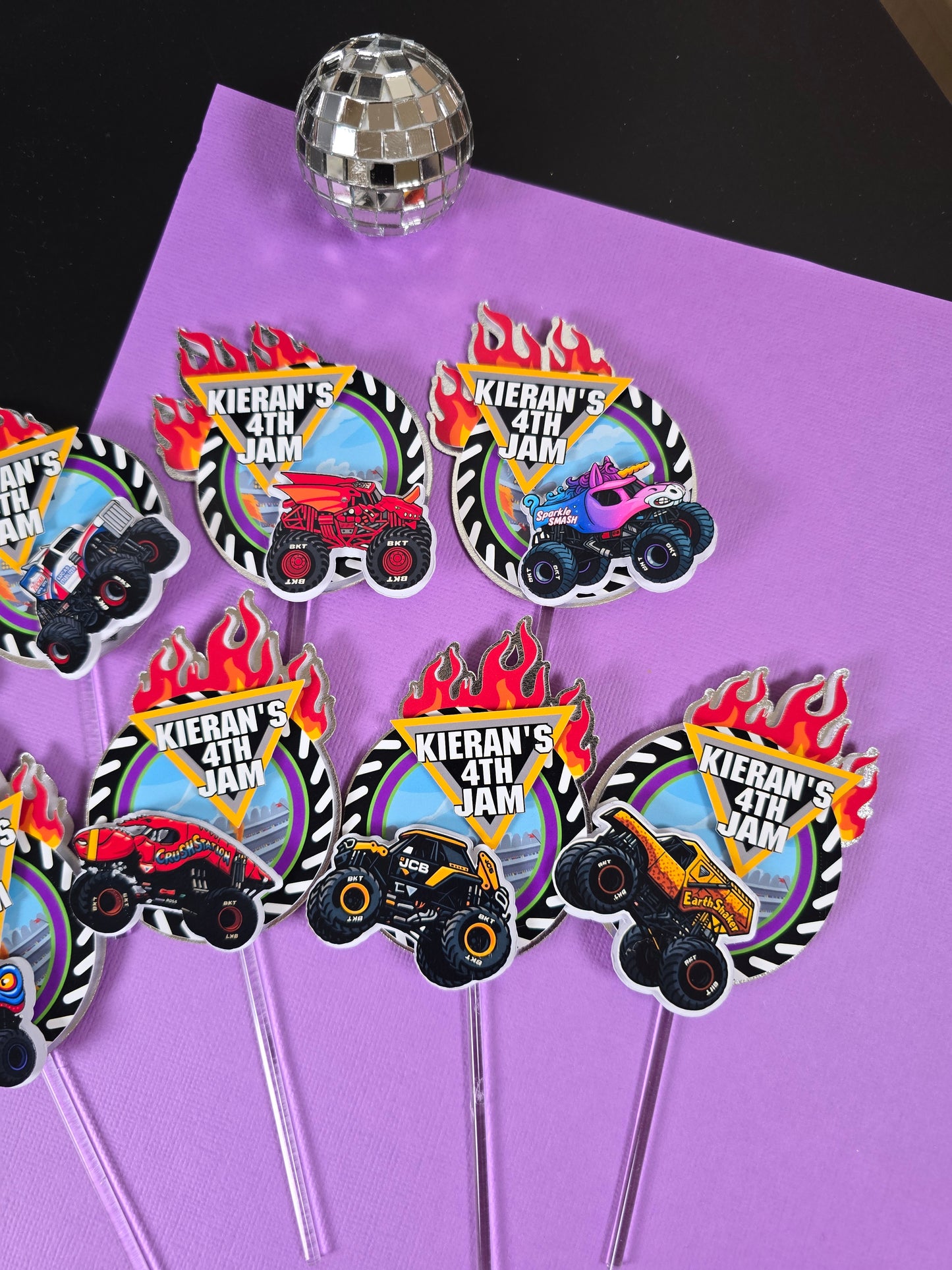 Monster Jam Cupcake Topper, Monster Jam cupcake decor, Monster Jam birthday theme