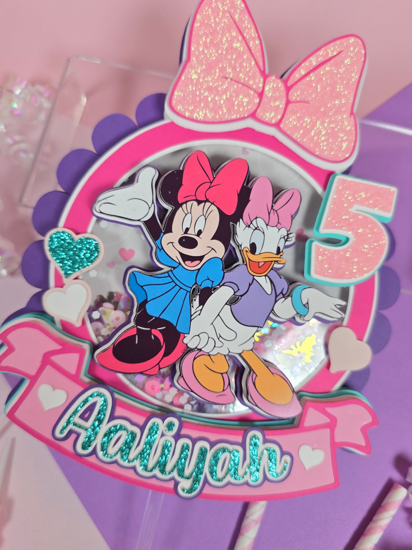 Minnie and Daisy Cake topper, Minnie Cake topper, Daisy cake topper, Minnie and Daisy birthday