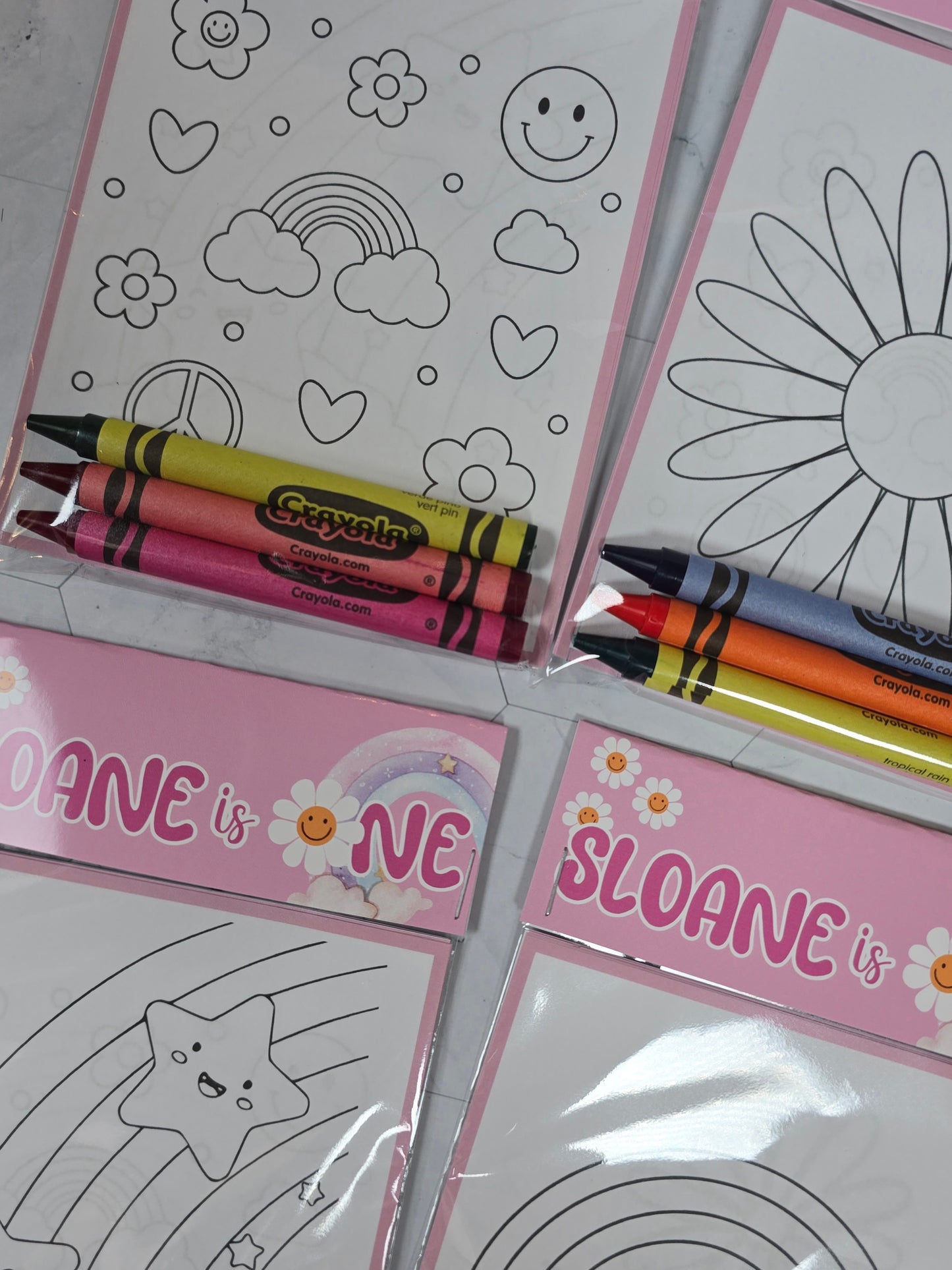 Daisy coloring books, Groovy Flowers Girly Pink coloring pages