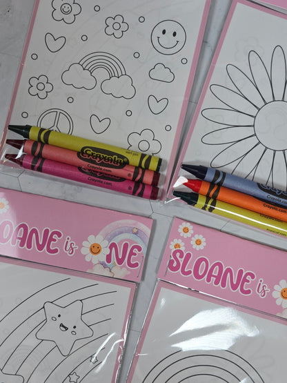 Daisy coloring books, Groovy Flowers Girly Pink coloring pages