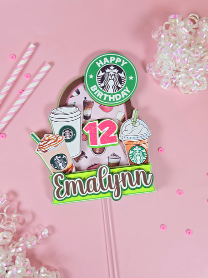Coffee lover Cake topper, Coffee lover party theme