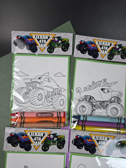 Monster Jam coloring books, Monster Jam coloring pages, Monster jam party favors