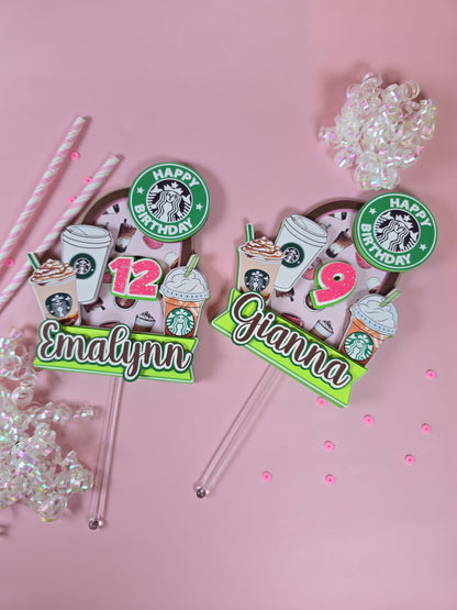 Coffee lover Cake topper, Coffee lover party theme