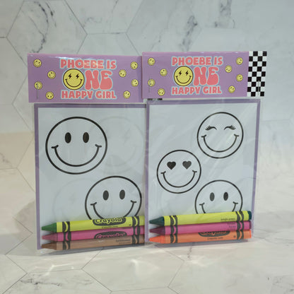 One happy Girl coloring books, daisy coloring pages, one happy girl birthday, first birthday