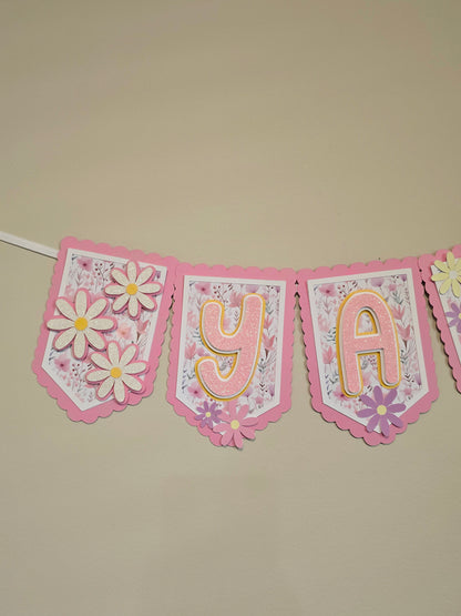 Daisies banner, Wild flowers banner, Daisy theme banner