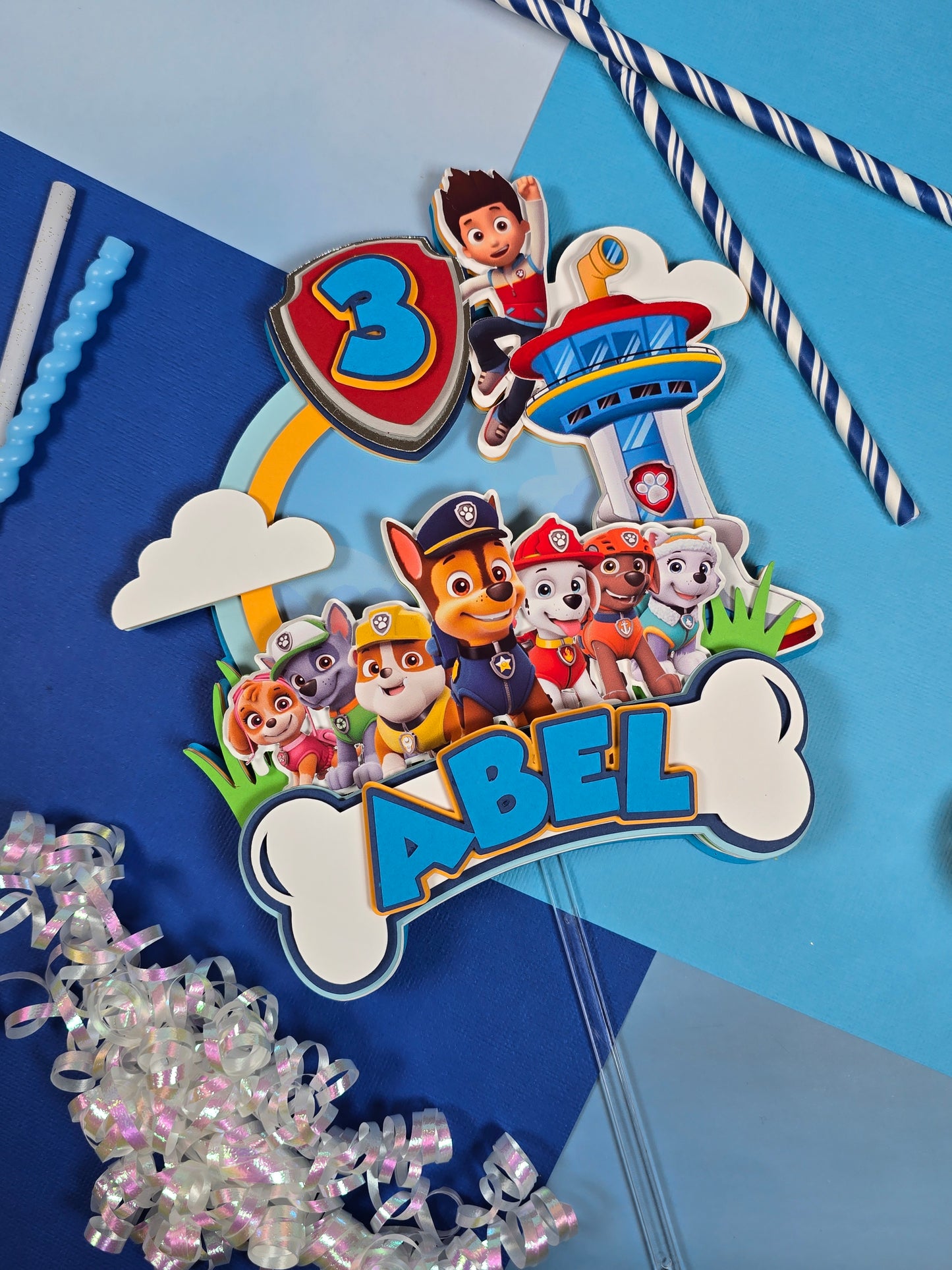 Paw Patrol Cake topper, Paw Patrol theme party, Paw patrol party