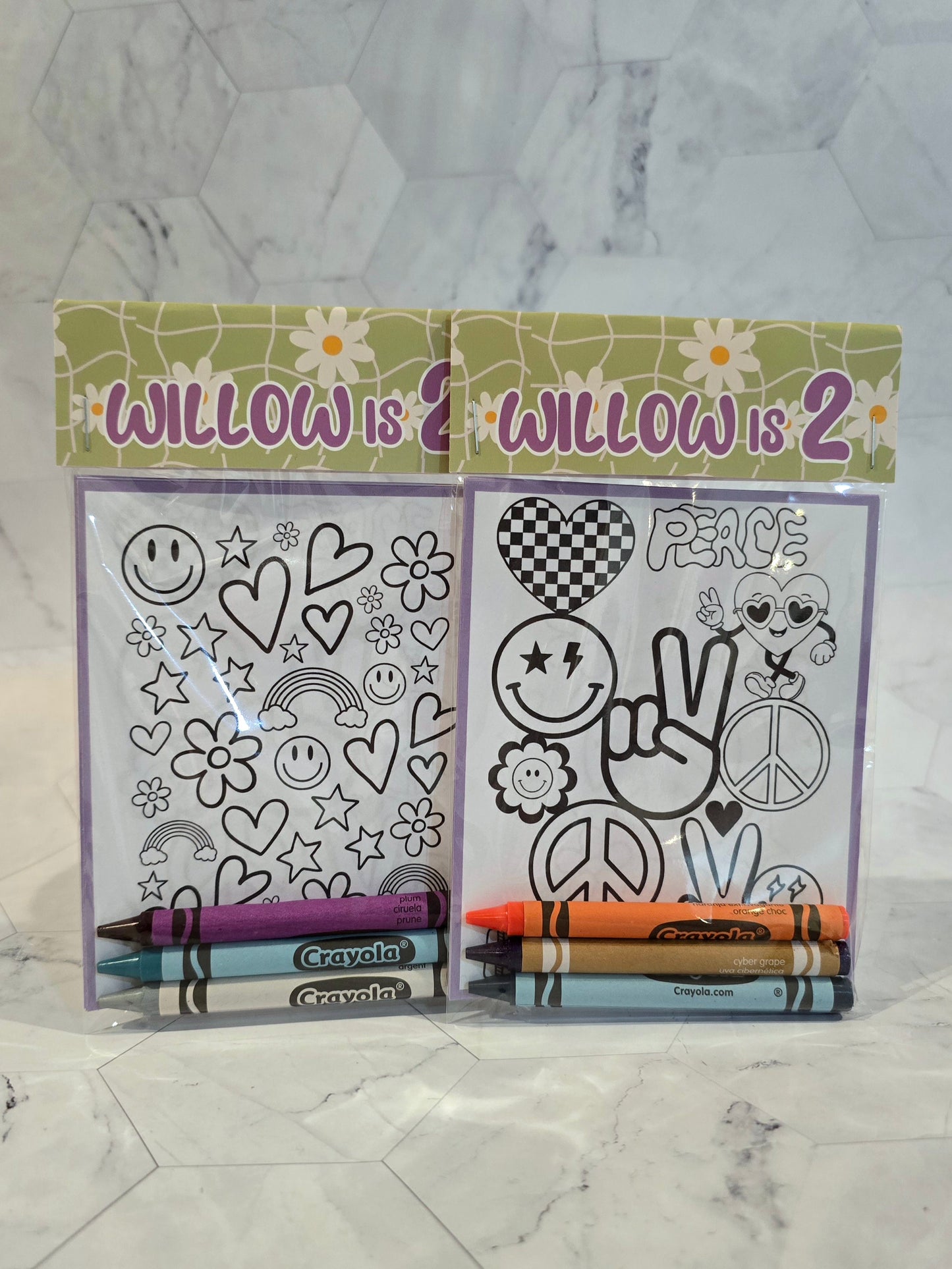 Two groovy coloring books, groovy coloring books, happy faces coloring books