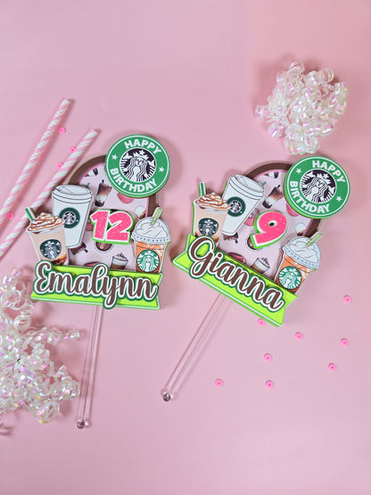 Coffee lover Cake topper, Coffee lover party theme