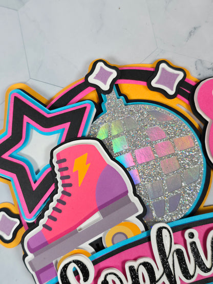 Roller Skate cake topper Roller Skate theme Roller Skate disco party