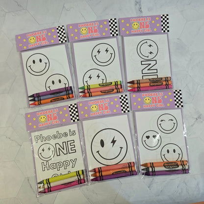 One happy Girl coloring books, daisy coloring pages, one happy girl birthday, first birthday