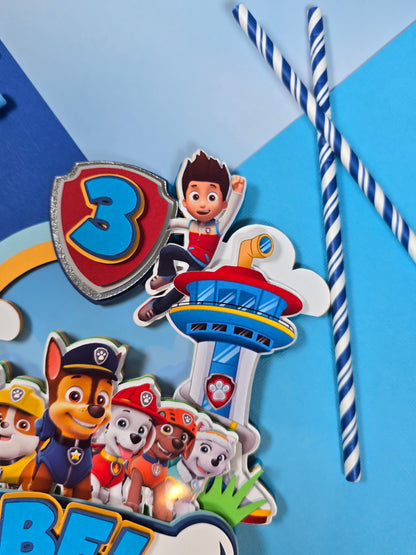 Paw Patrol Cake topper, Paw Patrol theme party, Paw patrol party