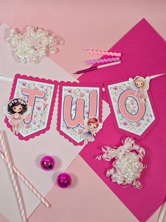 Fairy high chair banner, Fairy banner, Fairy Garden banner