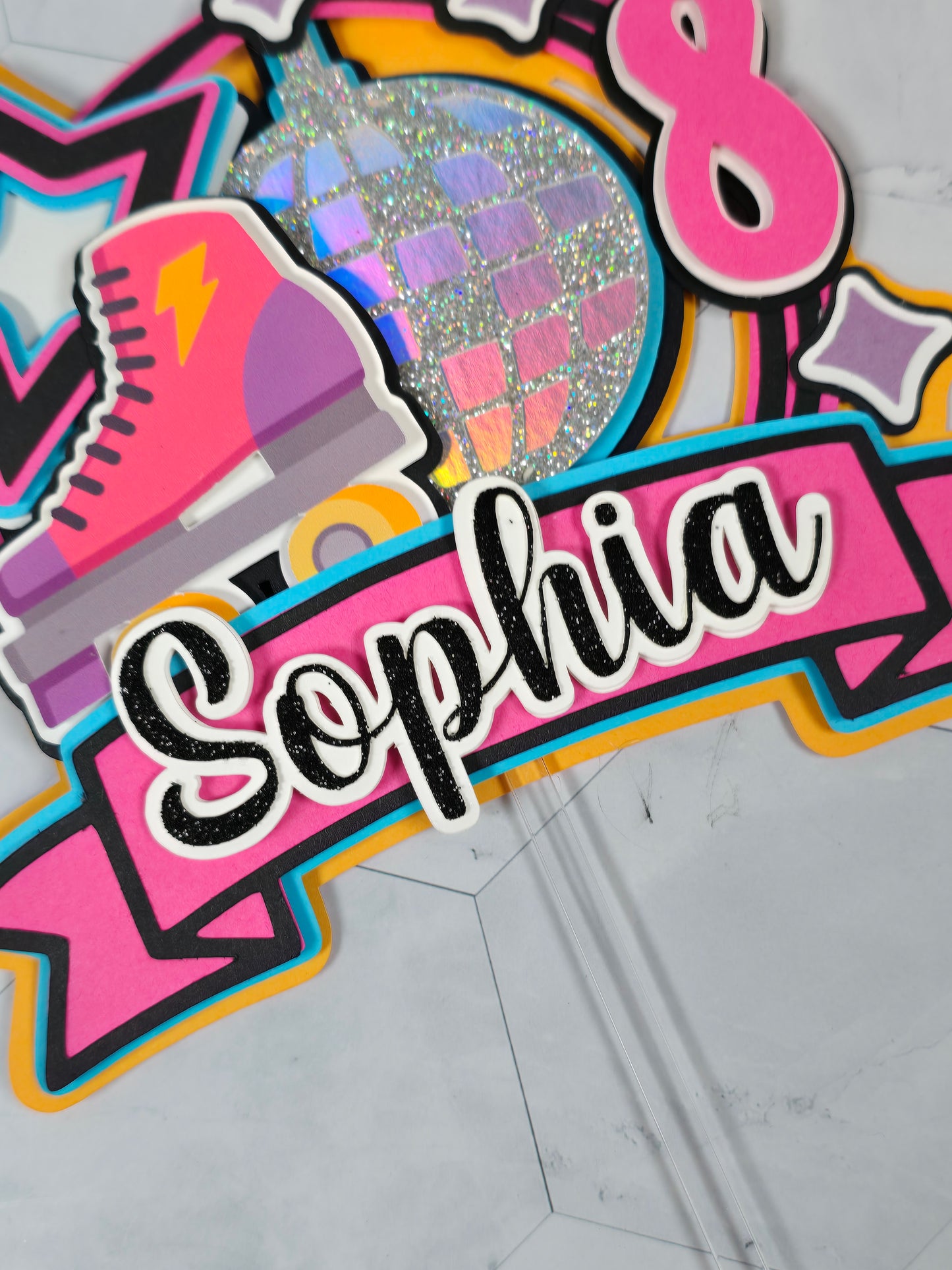 Roller Skate cake topper Roller Skate theme Roller Skate disco party