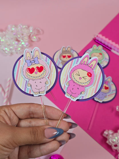 Labubu Cupcake Topper, Labubu cupcake decor, Labububirthday