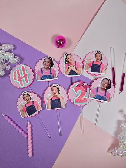 Ms Rachel Cupcake Topper, Ms Rachel cupcake decor, Ms Rachel birthday