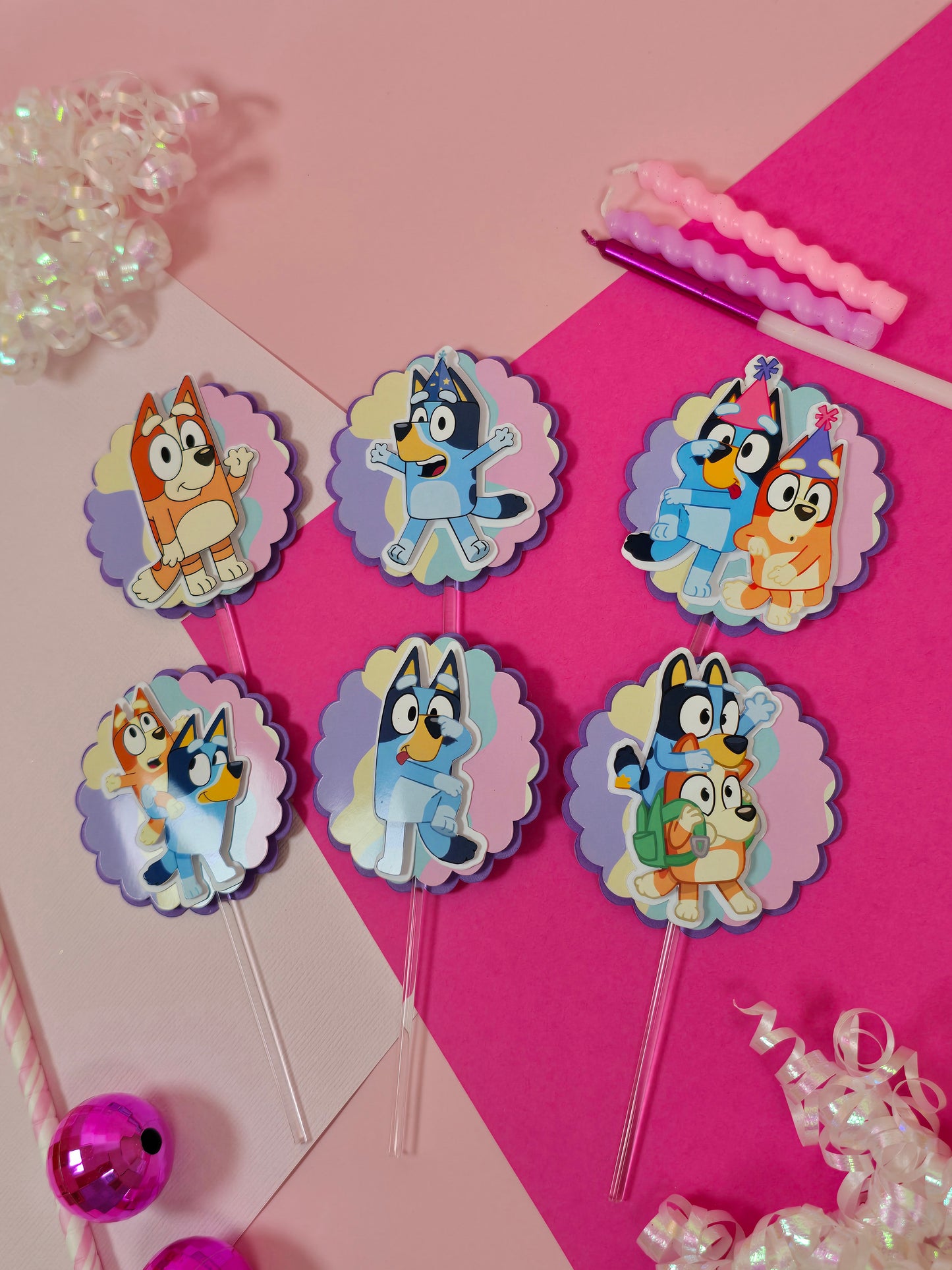 Bluey Cupcake Topper, Bluey cupcake decor, Bluey birthday