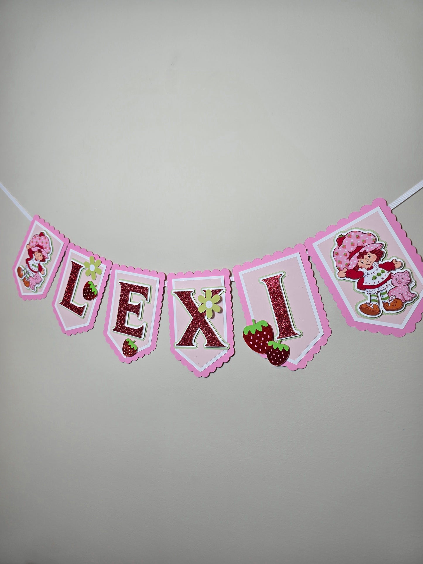 Strawberry shortcake banner, Strawberry shortcake theme banner, Strawberry shortcake party decoration