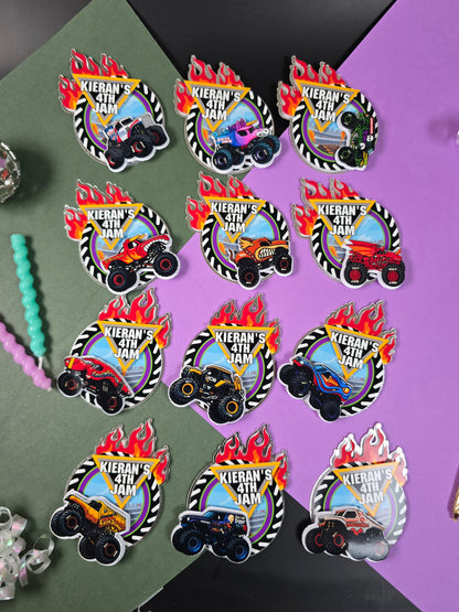 Monster Jam Cupcake Topper, Monster Jam cupcake decor, Monster Jam birthday theme