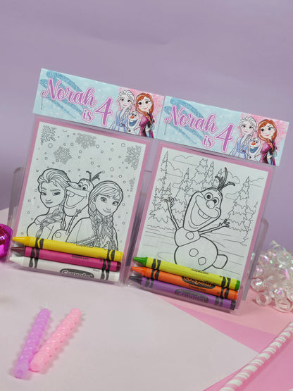Frozen Coloring books, Frozen party favors, Frozen birthday