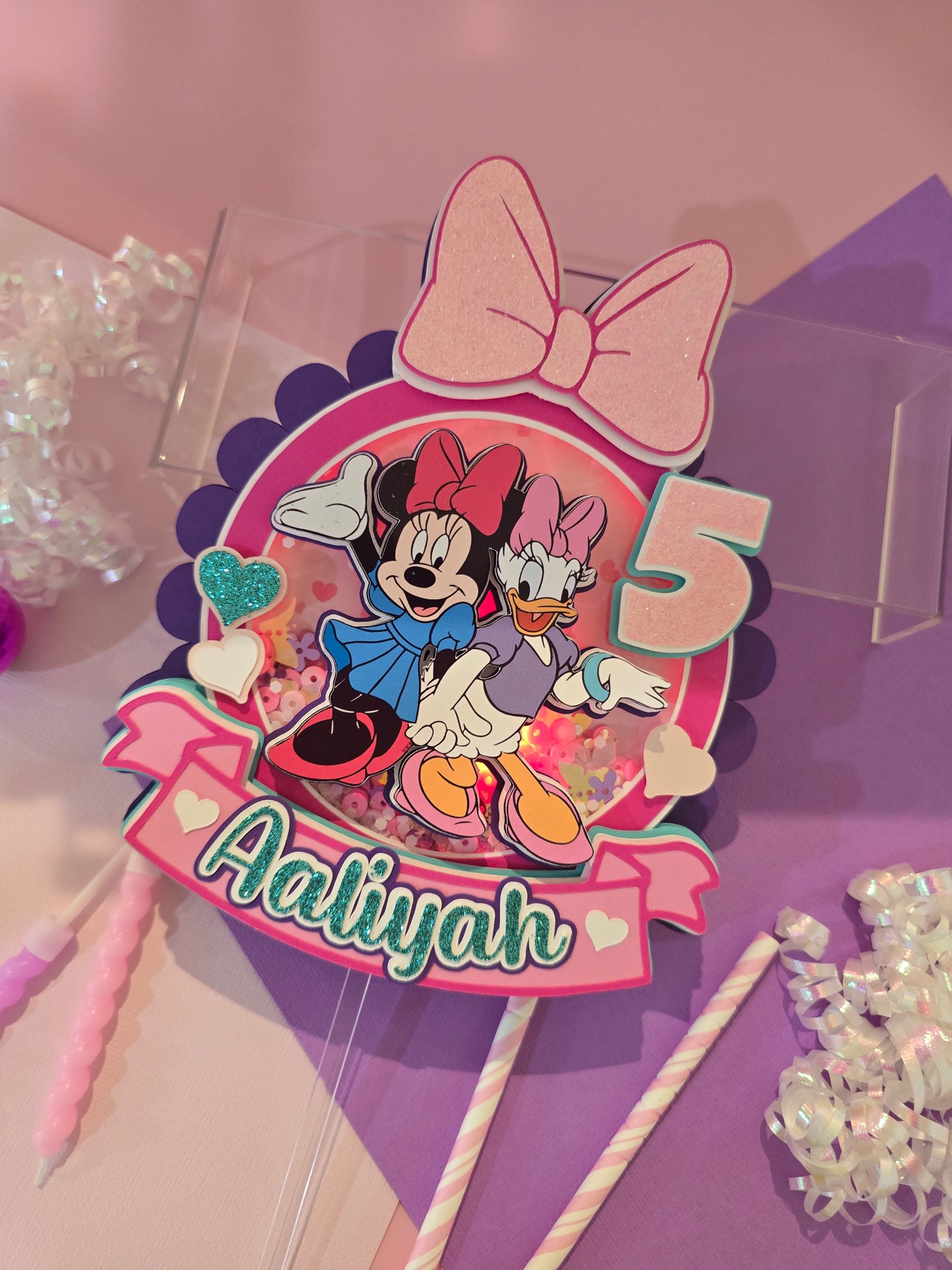 Minnie and Daisy Cake topper, Minnie Cake topper, Daisy cake topper, Minnie and Daisy birthday