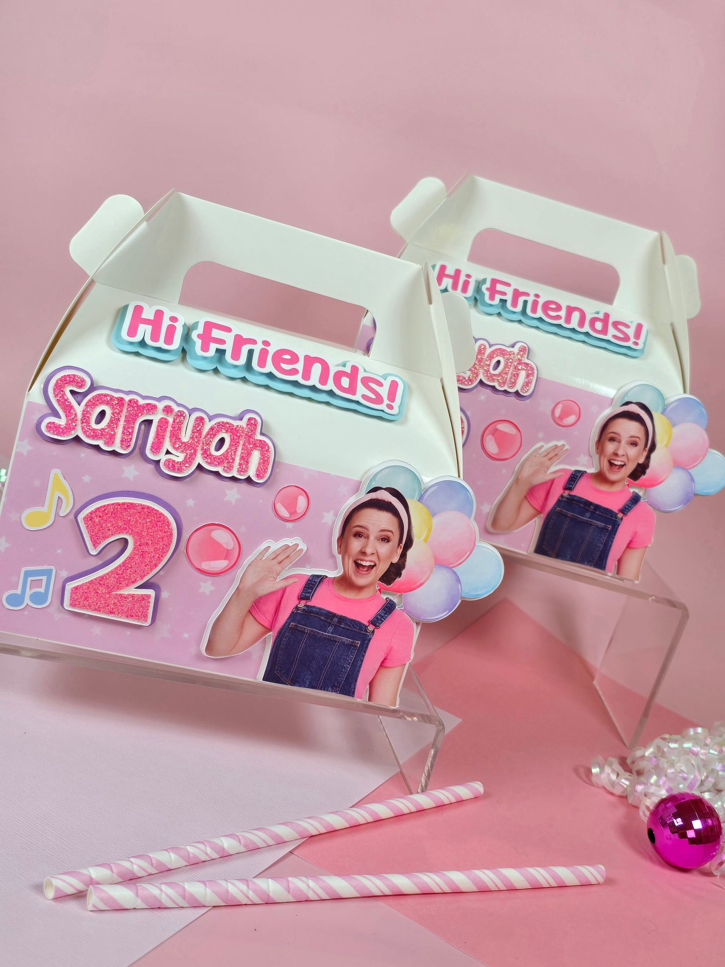 Ms Rachel Gable boxes, Ms Rachel party favors , Ms Rachel birthday