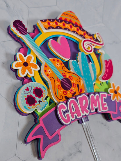 Mexican fiesta cake topper, Fiesta Cake topper,