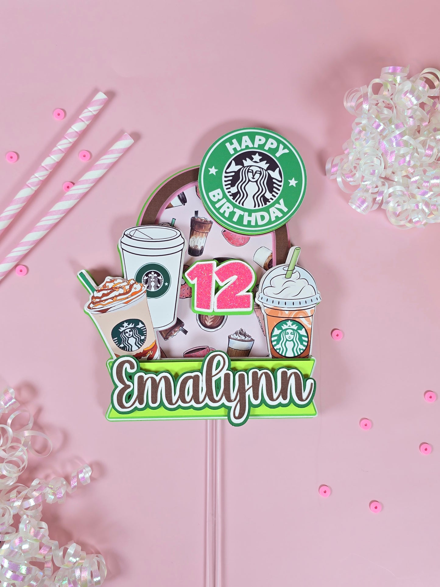 Coffee lover Cake topper, Coffee lover party theme