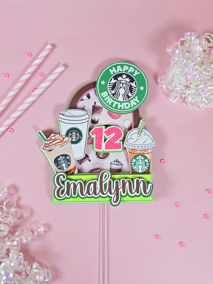 Coffee lover Cake topper, Coffee lover party theme
