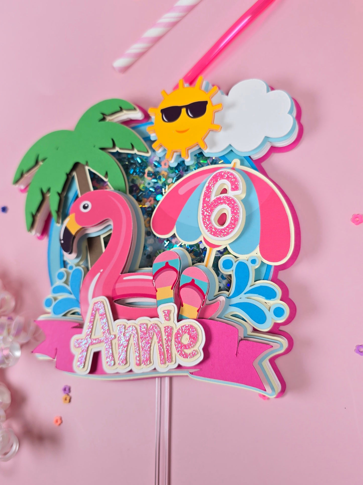 Pool Party cake topper, Summer theme party, Beach party cake topper, Splash cake topper, Pool party birthday theme