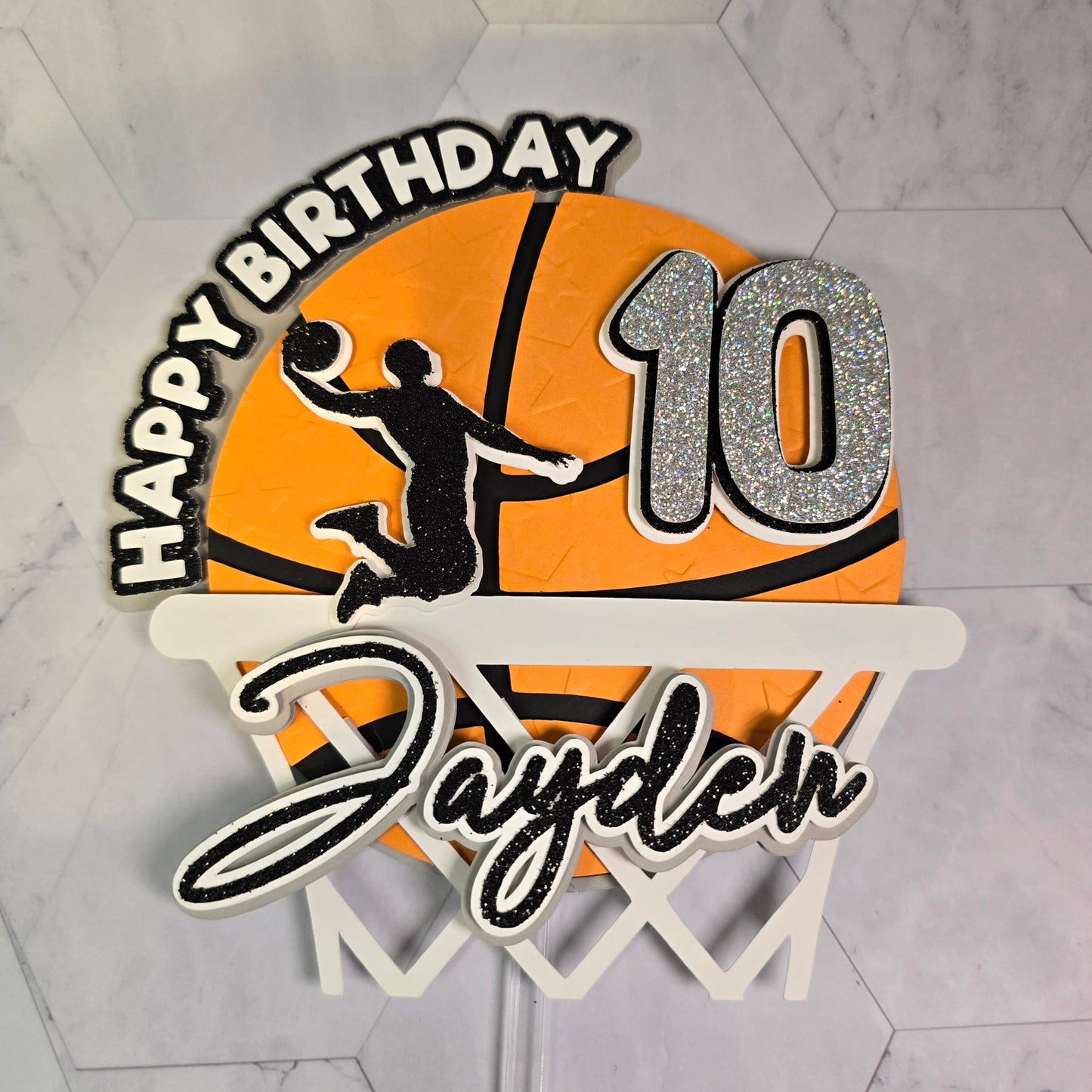 Basketball Cake Topper, Basketball cake decoration, Sport cake topper