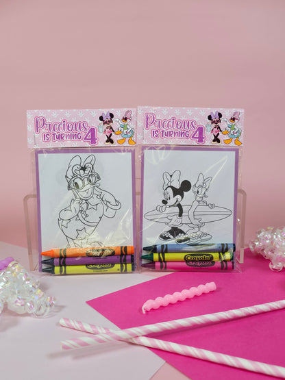 Minnie and Daisy Coloring books, Minnie and Daisy party favors, Minnie and Daisy  birthday