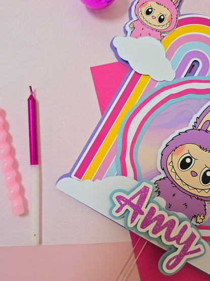 Labubu Cake topper, labubu theme party, Labubu party