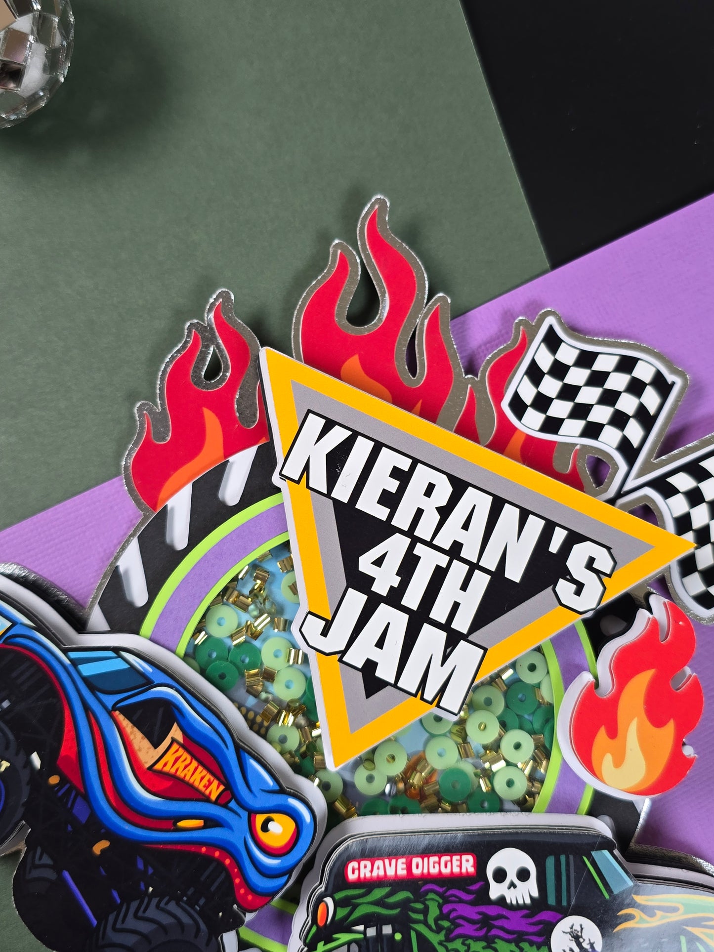 Monster Jam Cake topper,  Monster Jam birthday, Monster jam decoration