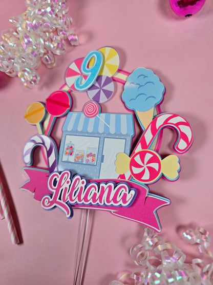Candy land Cake topper, Candy and icecream theme party, Candyland party